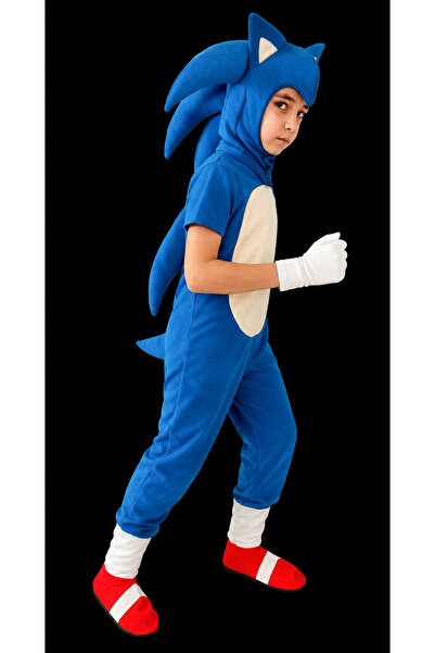 Güzin Fashion Kirpi Sonic Kostümü kısa kollu