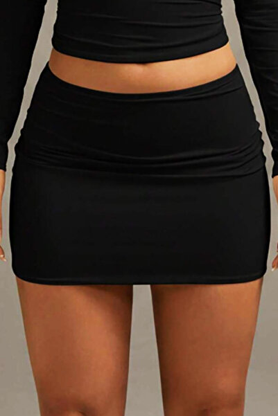 Yenicici Mini Skirt Lycra Mini Skirt Sexy Casual Mini Bodycon Skirt