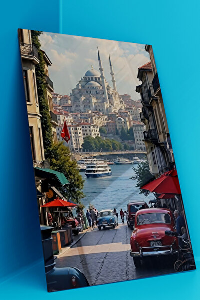 Tepeli Home İstanbul Metal Poster Tablo – Parlak Yüzey Canlı Baskı Modern Duv...