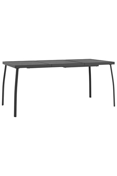 vidaxl Garden table, anthracite, 165 x 80 x 72 cm, steel mesh