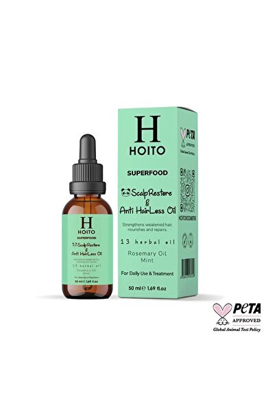 Hoitoo زيت العناية بالشعر وفروة الرأس من سوبر فود، مضاد لتساقط الشعر، يحتوي ع...