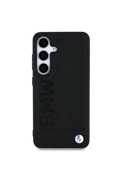BMW Δερμάτινη Θήκη με Μεγάλο Λογότυπο για Samsung Galaxy S25+ Μαύρη