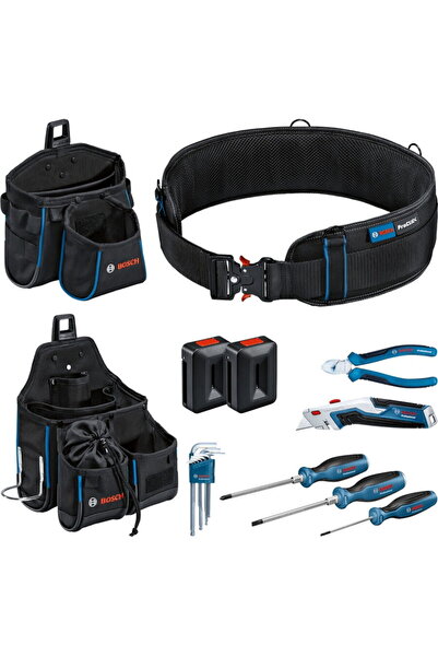 Bosch Centură de scule și set de scule de mână Profesional (negru, sistem Pro...