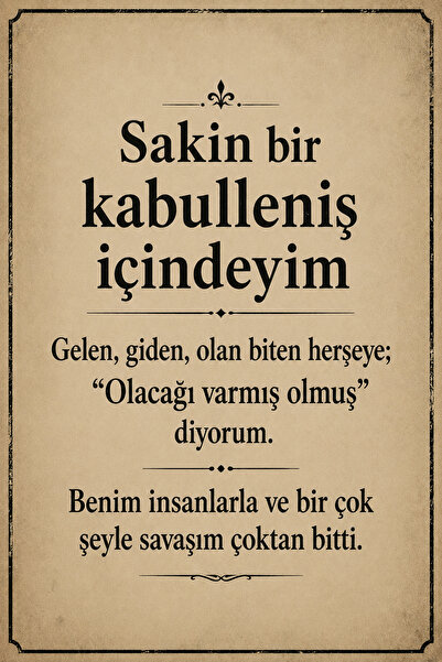 Hayal Poster sakin bir kabulleniş Retro Ahşap Poster 20x30