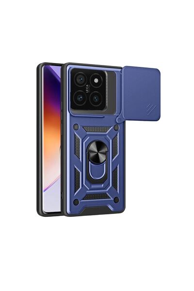 OEM Xiaomi Mi 14t Pro Case Pars Silicone with Lens Ring - Navy Blue