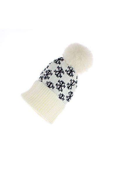 ButicCochet Women's hat, ButicCochet, made of acrylic, snowflake pattern, one...