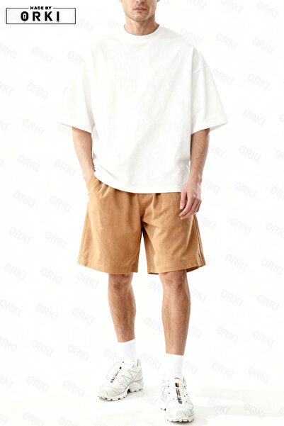EFFRENATU Men's Oversize Relaxed T-Shirt Shorts Set 2-Piece Premium Summer Co...