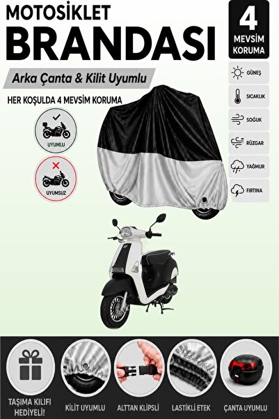 Cemku Double Black Top - Gray Bottom, Rear Bag Compatible Mondial 50 Revival ...