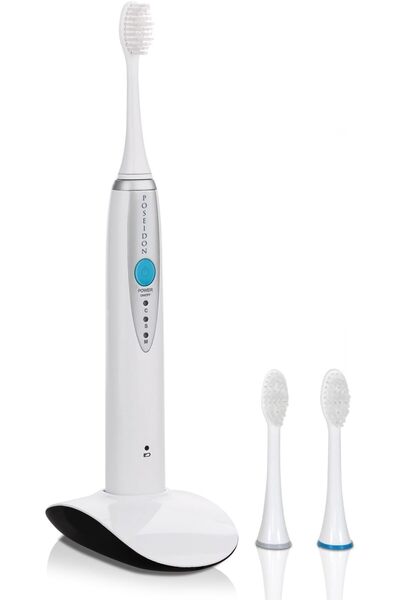 Poseidon Rechargeable Sonic Toothbrush With Inductive Charger (Includes 3 Bru...