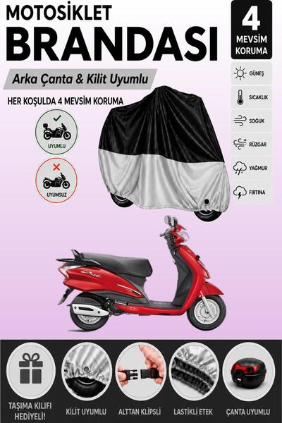 Cemku Double Black Top - Gray Bottom, Rear Bag Compatible Hero Duet Lx 110 Mo...
