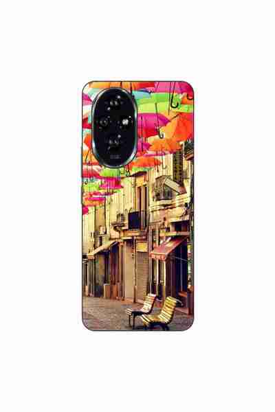 OEM Husa compatibila cu Honor 200 Silicon Gel Tpu Model Strada Umbrele Colorate