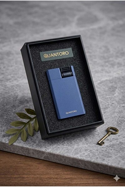 Quantoro Premium Seri Doldurulabilir Gazlı Perde Alev Black Çakmak (Özel Kutulu)