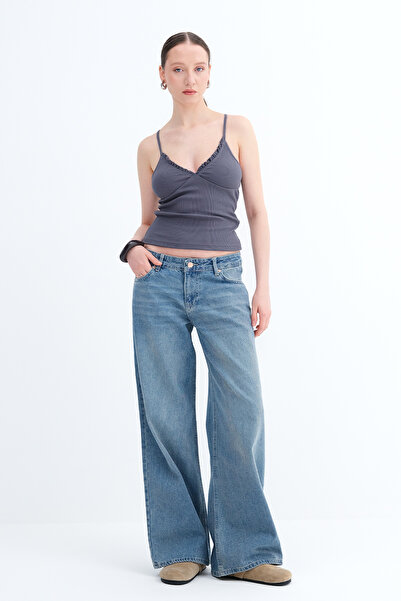 Addax Wide Leg Jean Pants Pn10030
