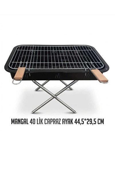 Lider MAGNESİA AYAKLI MANGAL 40 CM ÇAPRAZ AYAKLI EMAYE MANGAL