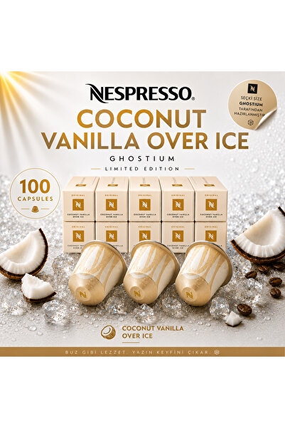 Nespresso Summer Selection Coconut Vanilla Flavor over Ice Coconut Flavored O...