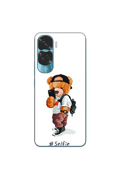 OEM Husa compatibila cu Honor 90 Lite 5G Silicon Gel Tpu Model Bear Teddy Selfie