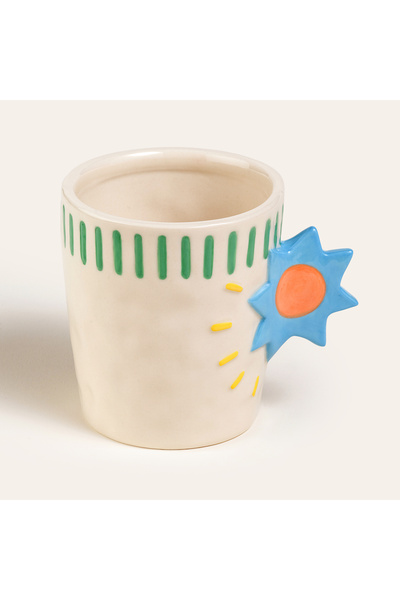 Zsa Zsa Zsu Sımıng Stoneware Kupa 285 Ml Mavi - Yeşil