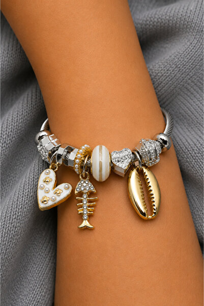 MakeWell Mixed Figure Charm Bracelet – Stainless Steel Women's Bracelet