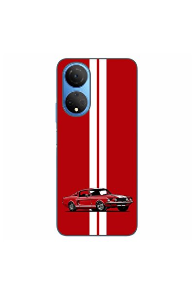 OEM Husa compatibila cu Honor X7 Silicon Gel Tpu Model Red Mustang