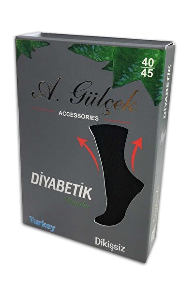 Gülçek Erkek Bambu Lastiği Sıkmayan Diyabetik Çorap