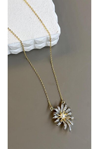 atastore2017 Pearl Daisy Necklace - Gold