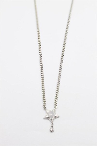 atastore2017 Star vip necklace with stones - silver