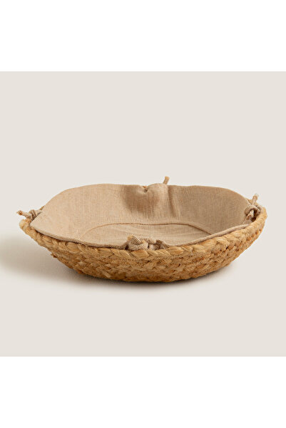 Chakra Dewo Lined Jute Basket 24 cm Natural