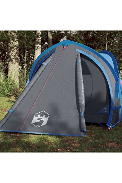 vidaxl Cort de camping cupola pentru 2 persoane, albastru, impermeabil