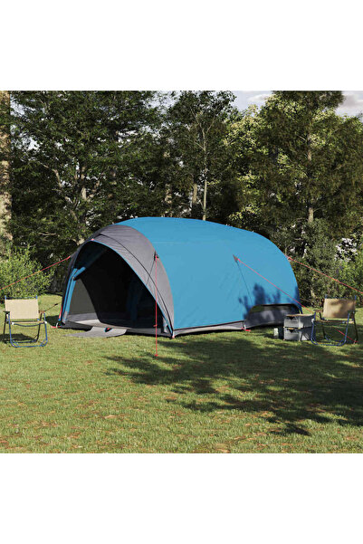 vidaxl Cort tunel cu acoperis albastru 410 x 285 x 198 cm tafta