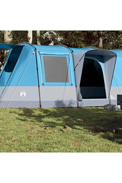 vidaxl Cort de camping tunel pentru 4 persoane, albastru, impermeabil