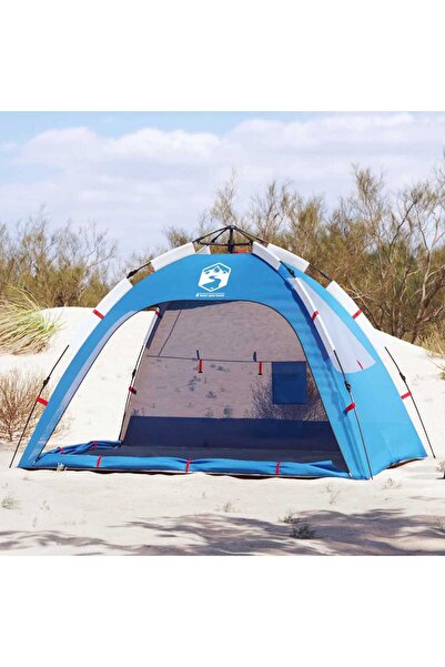 vidaxl Cort camping 2 persoane albastru azur impermeabil setare rapida