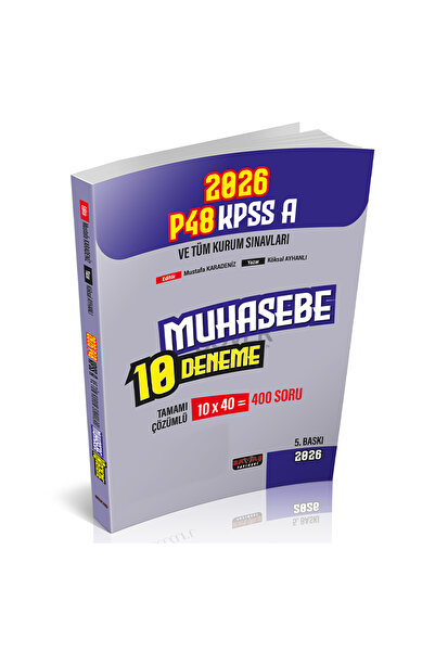 Savaş Yayınevi P48 KPSS A Grubu Muhasebe 10 Deneme Tamamı Çözümlü Savaş Yayın...