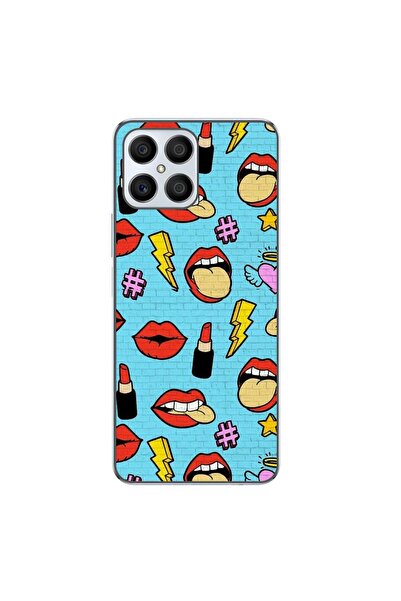 OEM Husa compatibila cu Honor X8 Silicon Gel Tpu Model Pop Art Lips