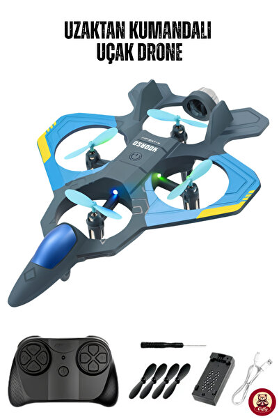 giffy Uzaktan Kumandalı Jet Uçağı Drone Işıklı Şarjlı Takla Atabilen 360° Dön...