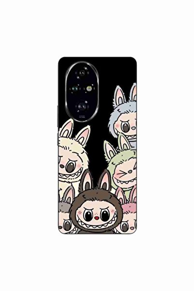 OEM Husa compatibila cu Honor 200 Pro Silicon Gel Tpu Model Labubu Pattern Black