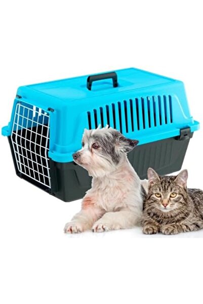 Taşıma kutusu kedi, köpek taşıma kutusu, 8 kg'a kadar küçük köpek ve kediler, kapı plastik demir, ha