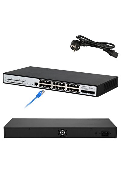 Extralink Chiron Pro |   Switch PoE |   24x RJ45 1000Mb/s PoE, 4x SFP+, L3, g...