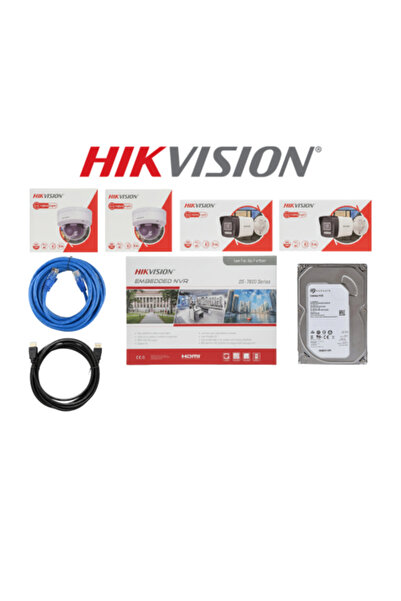 Hikvision مجموعة كاميرات مراقبة هيكفيجن عالية الجودة بدقة 6ميجا بكسل مجموعة ن...