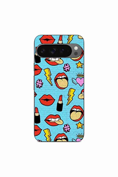 OEM Husa compatibila cu Google Pixel 9 Pro XL Silicon Gel Tpu Model Pop Art Lips