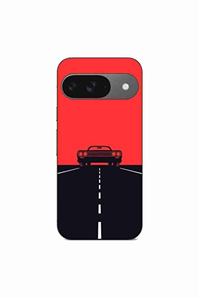 OEM Husa compatibila cu Google Pixel 9 Pro Silicon Gel Tpu Model Red Sky Musc...