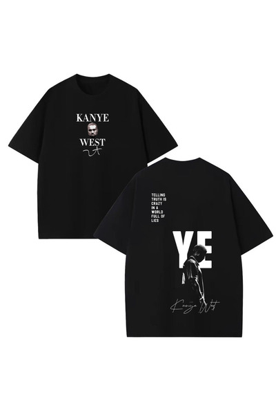 STİL-X Μπλουζάκι Kanye West Ye Album με στάμπα Unisex, 100% βαμβακερό, oversized