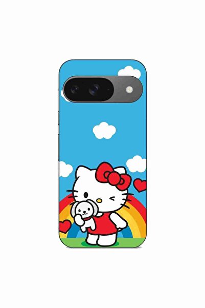 OEM Husa compatibila cu Google Pixel 9 Silicon Gel Tpu Model Hello Kitty Rainbow