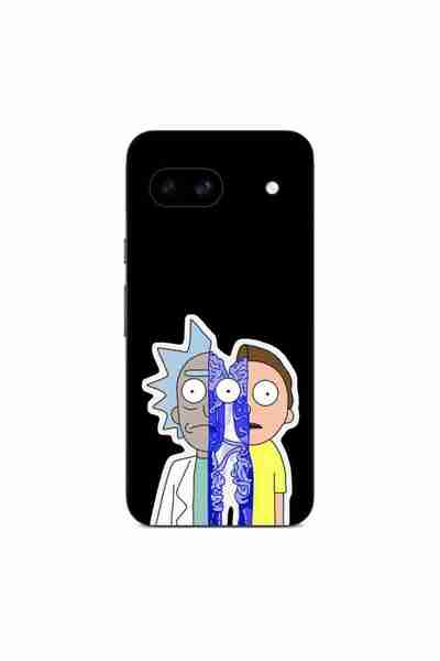 OEM Калъф, съвместим с Google Pixel 8A, силиконов гел TPU модел, Рик и Морти ...