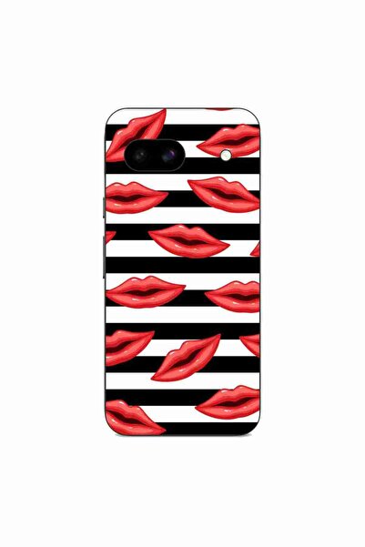OEM Калъф, съвместим с Google Pixel 8A, силиконов гел TPU, с шарка на райета ...