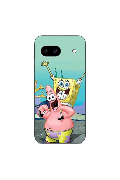 OEM Case compatible with Google Pixel 8A Silicone Gel Tpu Spongebob Pattern