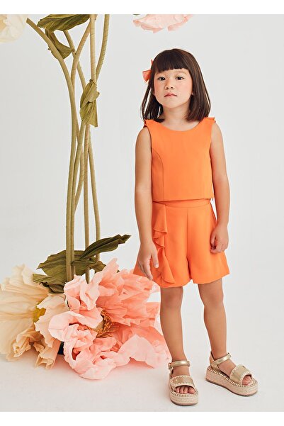MAYORAL Abel&Lula Krep Girls' Shorts Set_Mnvs5232