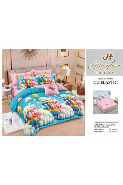 Pucioasa Lenjerie de pat Finet 6 piese cu elastic-T298