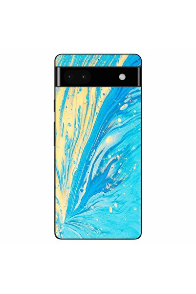 OEM Husa compatibila cu Google Pixel 6A Silicon Gel Tpu Model Aqua Bloom