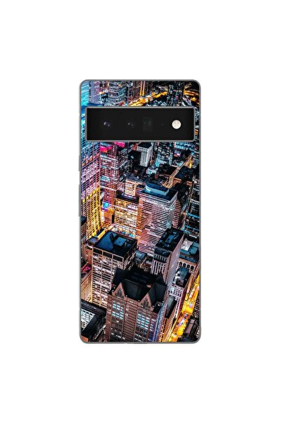 OEM Θήκη συμβατή με Google Pixel 6 Pro Σιλικόνης Gel TPU Μοντέλο Νυχτερινή Πόλη