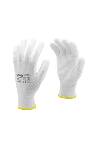 yato Mănuși De Protecție, Nylon, Alb, Mărimea 9